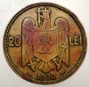Moneda Romania 20 Lei 1930 Carol al II-lea, Paris, Nichel-Alama, KM# 51