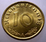 F.184 GERMANIA 10 REICHSPFENNIG 1938 A AUNC