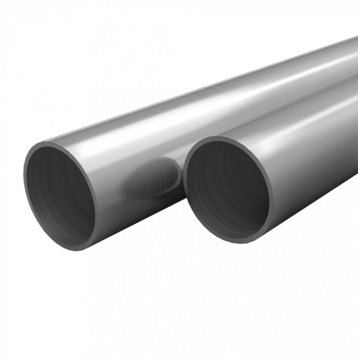vidaXL Tuburi din oțel inoxidabil 2 buc. &Oslash;42x1,8mm rotund V2A 2m
