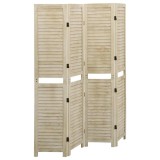 Cumpara ieftin Paravan de camera cu 4 panouri 140x165 cm lemn masiv Paulownia