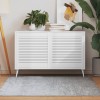 Gossi usi dulap design lambriu 2 buc. alb 61,5x59,4 cm lemn masiv pin