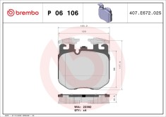 BREMBO P 06 106 PRIME LINE set placute frana,frana disc