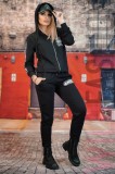 L875A-1 Set 2 piese trening fashion cu model din strasuri colorate, L/XL, M/L