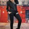 L875A-1 Set 2 piese trening fashion cu model din strasuri colorate