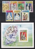 Grenada Grenadine 1979 - Crăciun - Sculpturi, Serie + Colita, MNH, Nestampilat