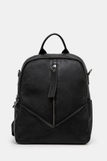 Answear Lab ghiozdan de piele femei, culoarea negru, mic, neted