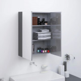 vidaXL Dulap de baie cu oglindă, gri strălucitor, 60x15x75 cm, MDF 331526