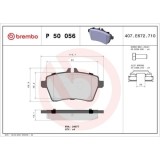 Placute frana Mercedes Clasa A (W169) 04.04-06.12, B-Class Sports Tourer (W245) 03.05-11.11, Fata, BREMBO