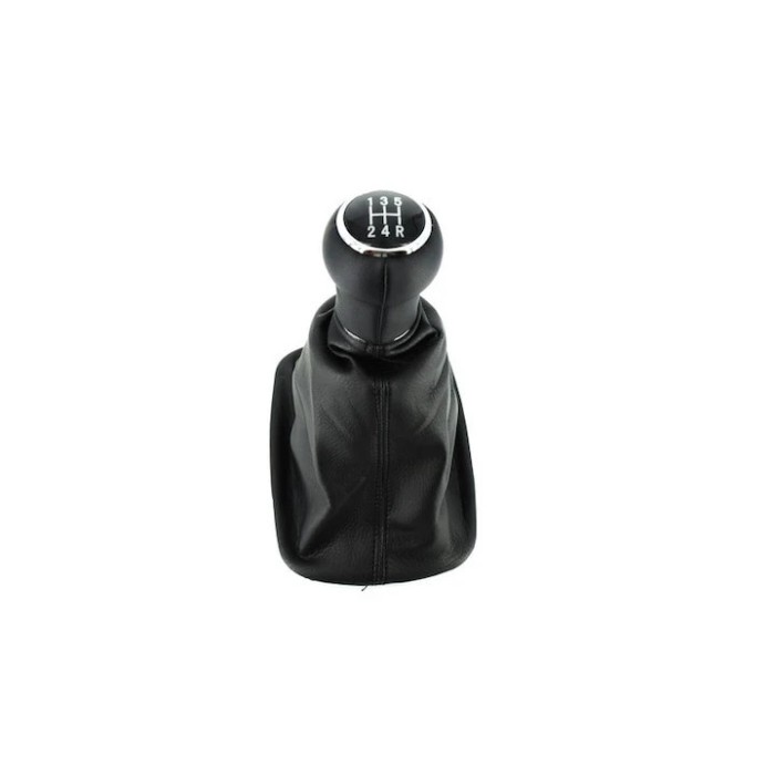 Manson si nuca schimbator dedicat AUDI A6 an 1998-2001, 5 viteze, culoare negru, din piele sintetica cusaturi