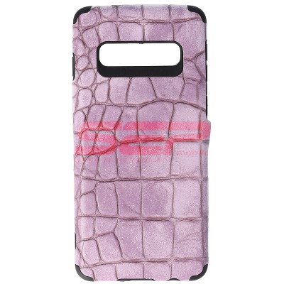 Toc TPU Leather Crocodile Samsung Galaxy S10 Lavender foto