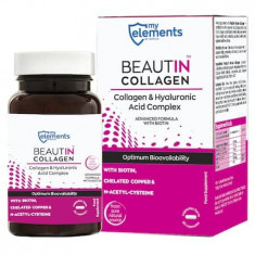 Beautin Colagen cu Acid Hialuronic si Biotina 30 cps Myelements foto