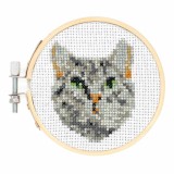 Mini Set de Broderie in Cruciulita , Pisica