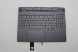 Carcasa superioara cu tastatura palmrest compatibila Laptop Gaming, Legion 5 15APH9 Type 83EG, 5CB1P73780, AP3J1000100, EL3JL100400, iluminata, 4 pini