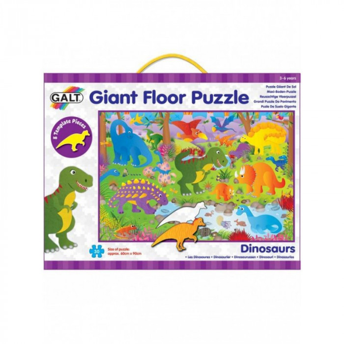 Giant Floor Puzzle: Dinozauri, 30 piese, 3 ani+