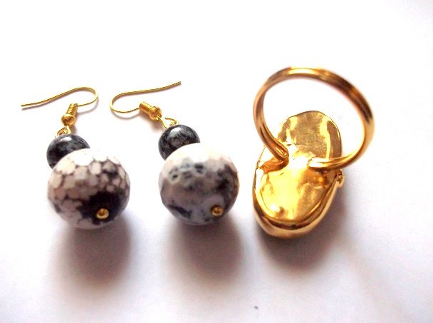 Set inel si cercei cu agate 47831