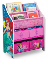 Organizator carti si jucarii cu cadru din lemn Disney Princess foto