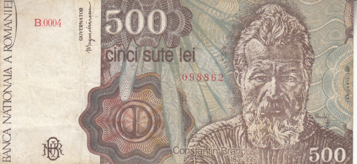 M1 - Bancnota Romania - 500 lei - emisiune ianuarie 1991