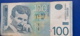 Bancnota 100 Dinara 2013 NIKOLA TESLA