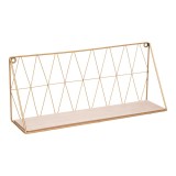 Raft de perete Anneza, Metal si MDF, 48x12x20 cm