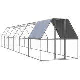 Cumpara ieftin Cotet de exterior pentru pasari, 2x12x2 m, otel zincat