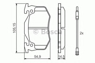 Set placute frana,frana disc RENAULT CLIO I (B/C57, 5/357) (1990 - 1998) BOSCH 0 986 466 346 foto