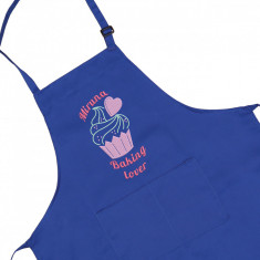 Sort personalizat brodat &amp;quot;Baking&amp;amp;love&amp;quot; (Culoare: Negru premium (piele neagra)) foto