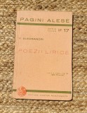 POEZII LIRICE - V . ALECSANDRI , SERIA &#039; PAGINI ALESE NO. 17