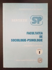 SINTEZE FACULTATEA DE SOCIOLOGIE-PSIHOLOGIE Invatamant la distanta anul I