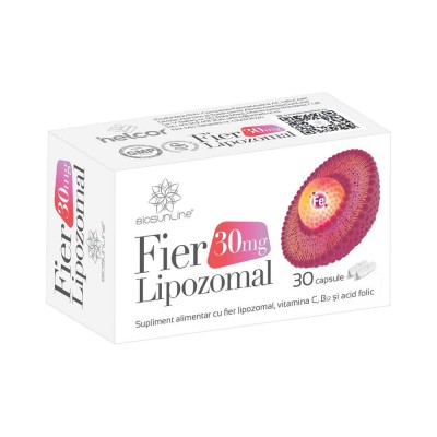 Fier Lipozomal 30 miligrame 30 capsule BioSunLine Helcor foto