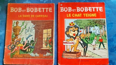 D492-2 Reviste Bob et Bobette benzi colorate uzate. Marimi: 26/ 20 cm. foto
