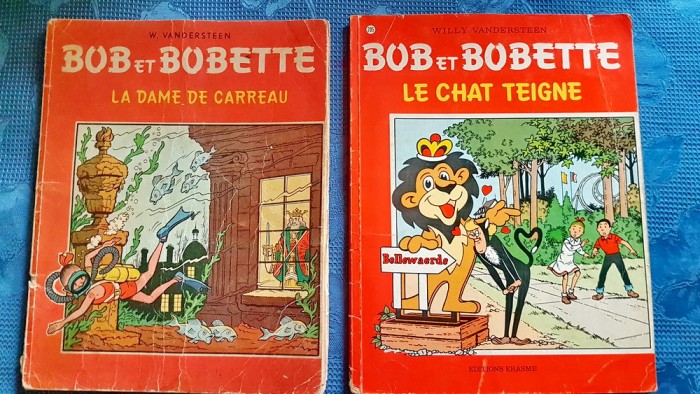 D492-2 Reviste Bob et Bobette benzi colorate uzate. Marimi: 26/ 20 cm.