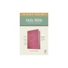 NLT Personal Size Giant Print Bible, Filament Enabled Edition (Red Letter, Leatherlike, Peony Pink)