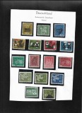 Germania 1960 1961 foaie album cu 16 timbre
