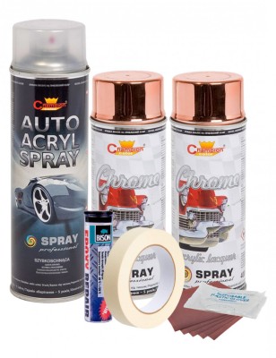 Kit complet reparatie si vopsire jante culoare Cupru Metalic, V2 foto