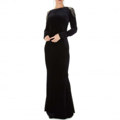 Rochie eleganta, lunga, de culoare neagra foto