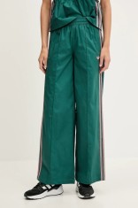 adidas Originals pantaloni Wideleg Pant culoarea turcoaz, lat, high waist, KC0677