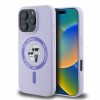 Husa pentru iPhone 16 Pro - Karl Lagerfeld Silicone Ring MagSafe (KLHMP16LSCMKCRHU) - Purple Karl&amp;Choupette