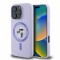 Husa pentru iPhone 16 Pro - Karl Lagerfeld Silicone Ring MagSafe (KLHMP16LSCMKCRHU) - Purple Karl&amp;Choupette
