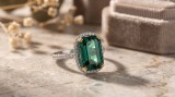 Cumpara ieftin Inel din argint 925 cu zirconiu verde smarald - Model Emerald Cut Solitaire Luxury