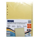 Cumpara ieftin Separator pentru documente Expertiz, numerotat de la 1 la 31, carton, galben pal