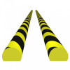 Protecții de colț, 2 buc., galben și negru, 4x3x100 cm, PU