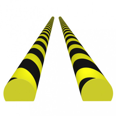 Protecții de colț, 2 buc., galben și negru, 4x3x100 cm, PU foto