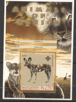 Malawi 2005 Wild Animals, Africa, Dogs, perf. sheet, MNH S.219 foto