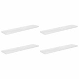 Cumpara ieftin Rafturi de perete, 4 buc., alb extralucios, 120x23,5x3,8 cm MDF