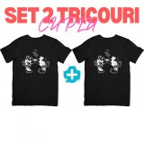 Cumpara ieftin Set 2 Tricouri Unisex , zMinnie , Mickey, , Pentru Cupluri Plini de Farmec