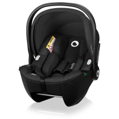 Scaun auto Lionelo Moxie i-Size 40-87 cm, R129: Tetiera reglabila, Spuma memorie, Carcasa ventilata, Bambus, Negru