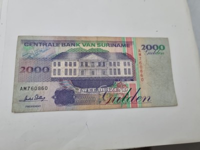 bancnota suriname 2000 g 1995 foto