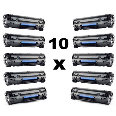 Set 10 tonere vrac compatibile ce285a 85a black pentru hp foto