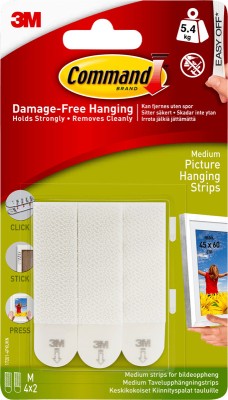 3M Command Hanging Strips White Medium foto