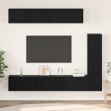 vidaXL Set comodă TV cu raft Pe perete Altele 6 pcs Stejar negru 30.5 x 30 x 90 cm